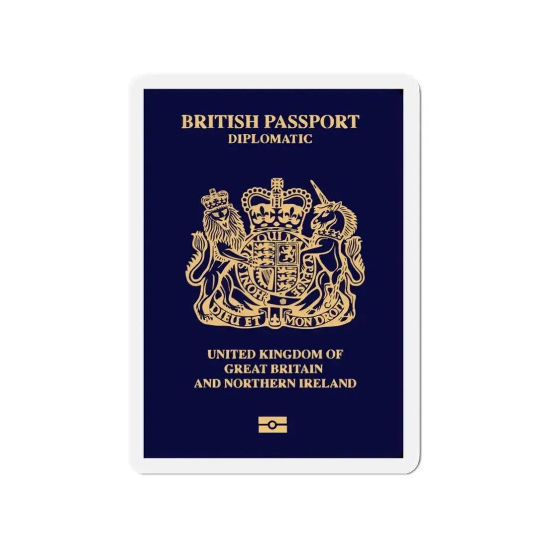 British Passport 2020 (Diplomatic) - Refrigerator Magnet 3 Inch - The Sticker Space