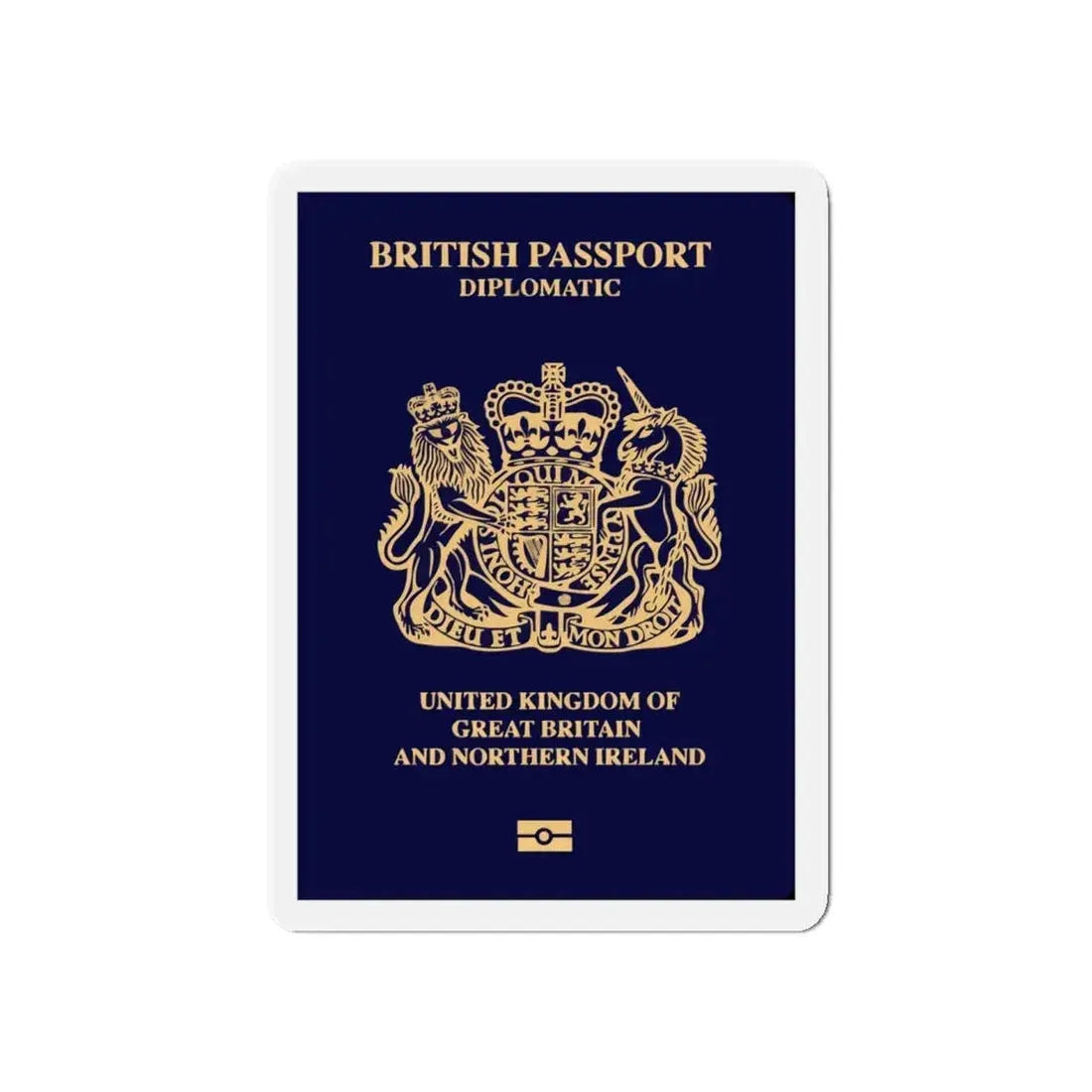 British Passport 2020 (Diplomatic) - Refrigerator Magnet 5 Inch - The Sticker Space