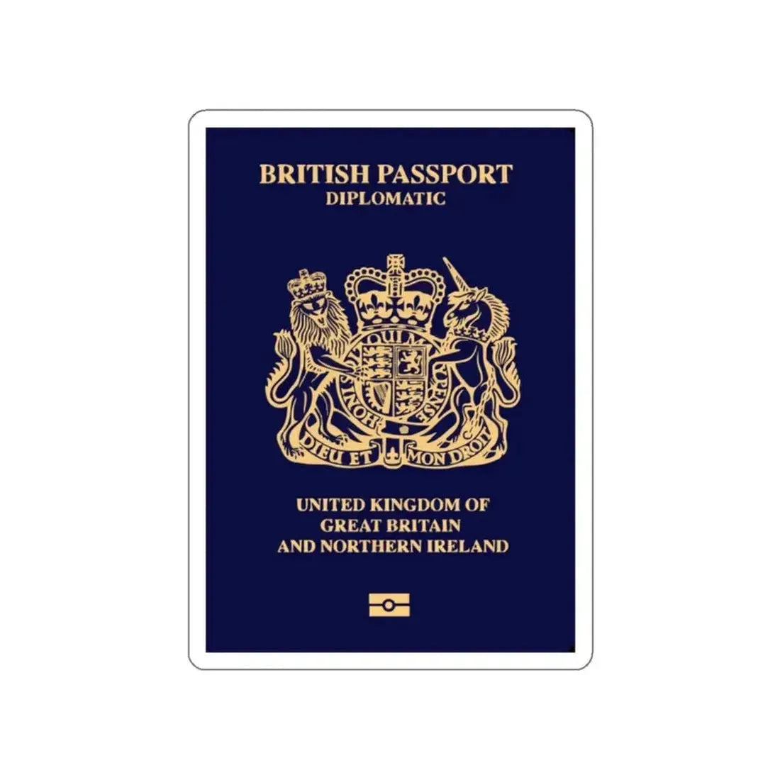 British Passport 2020 (Diplomatic) STICKER Vinyl Die-Cut Decal - The Sticker Space