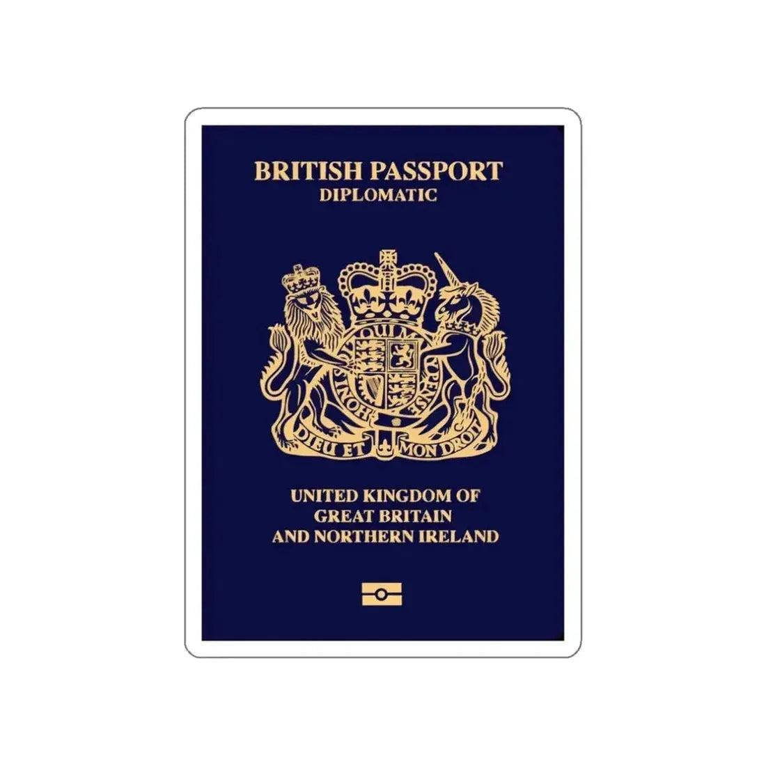 British Passport 2020 (Diplomatic) STICKER Vinyl Die-Cut Decal - The Sticker Space