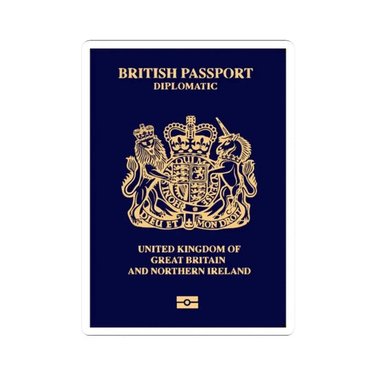 British Passport 2020 (Diplomatic) - STICKER Vinyl Kiss-Cut Decal 2 Inch White - The Sticker Space