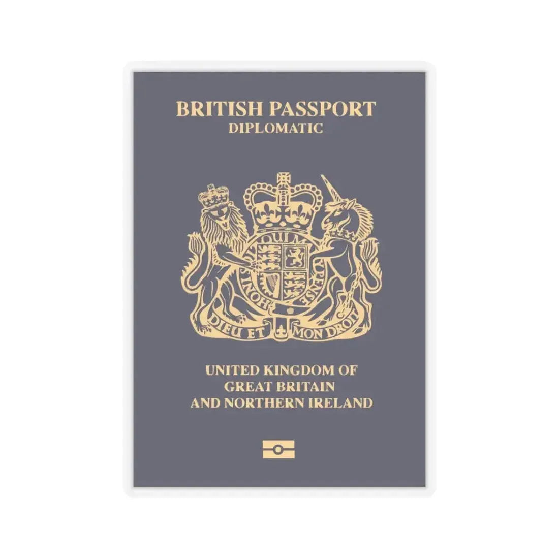 British Passport 2020 (Diplomatic) - STICKER Vinyl Kiss-Cut Decal 3 Inch Transparent - The Sticker Space