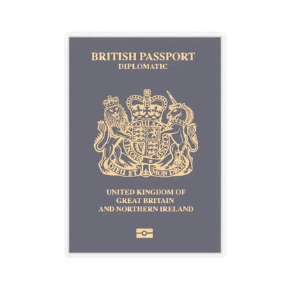 British Passport 2020 (Diplomatic) - STICKER Vinyl Kiss-Cut Decal 6 Inch Transparent - The Sticker Space