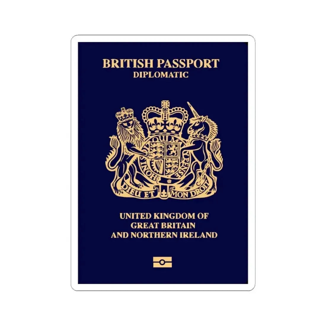 British Passport 2020 (Diplomatic) - STICKER Vinyl Kiss-Cut Decal 6 Inch White - The Sticker Space