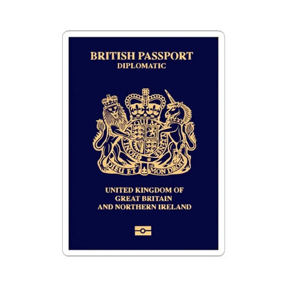 British Passport 2020 (Diplomatic) - STICKER Vinyl Kiss-Cut Decal 6 Inch White - The Sticker Space