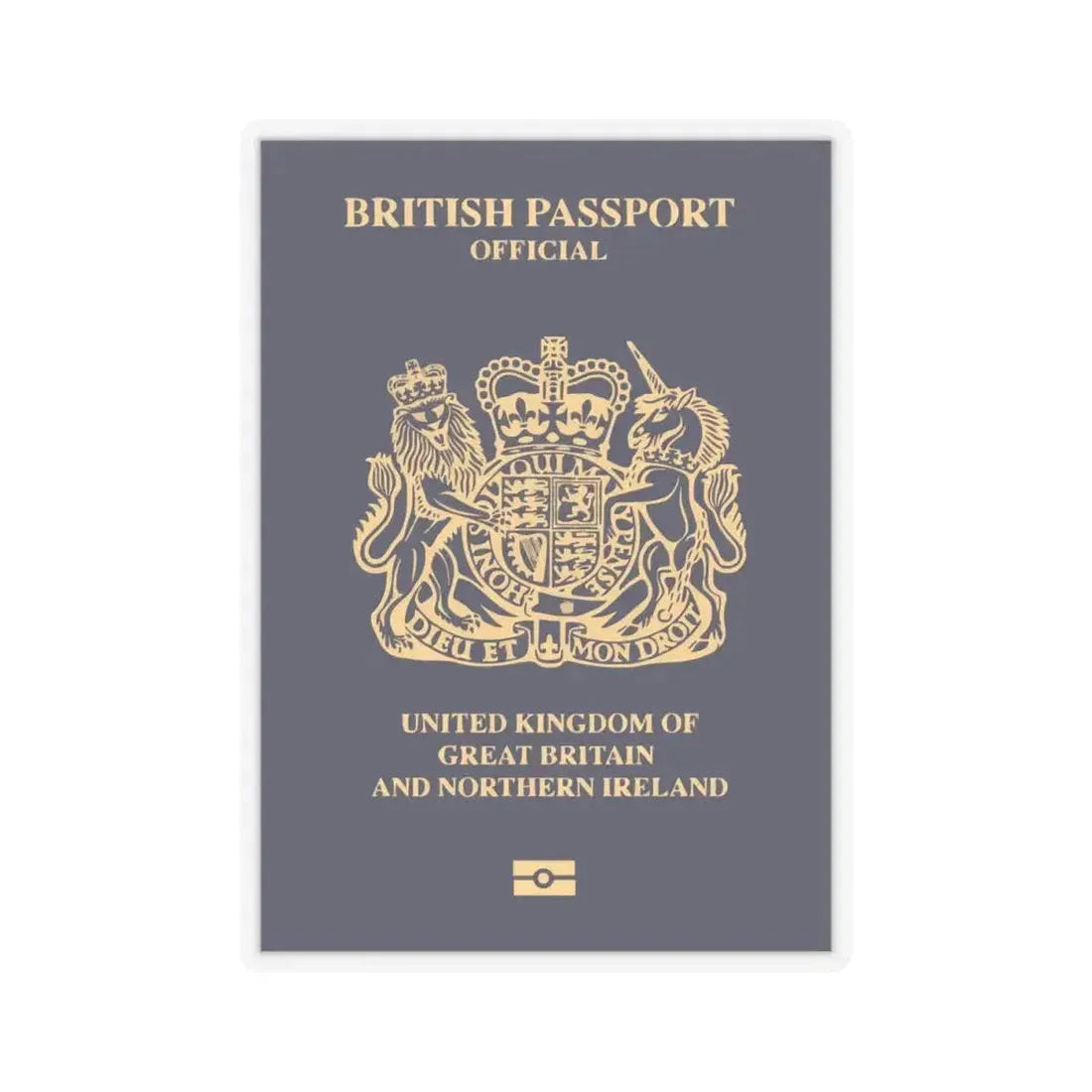 British Passport 2020 (Official) - STICKER Vinyl Kiss-Cut Decal 4 Inch Transparent - The Sticker Space