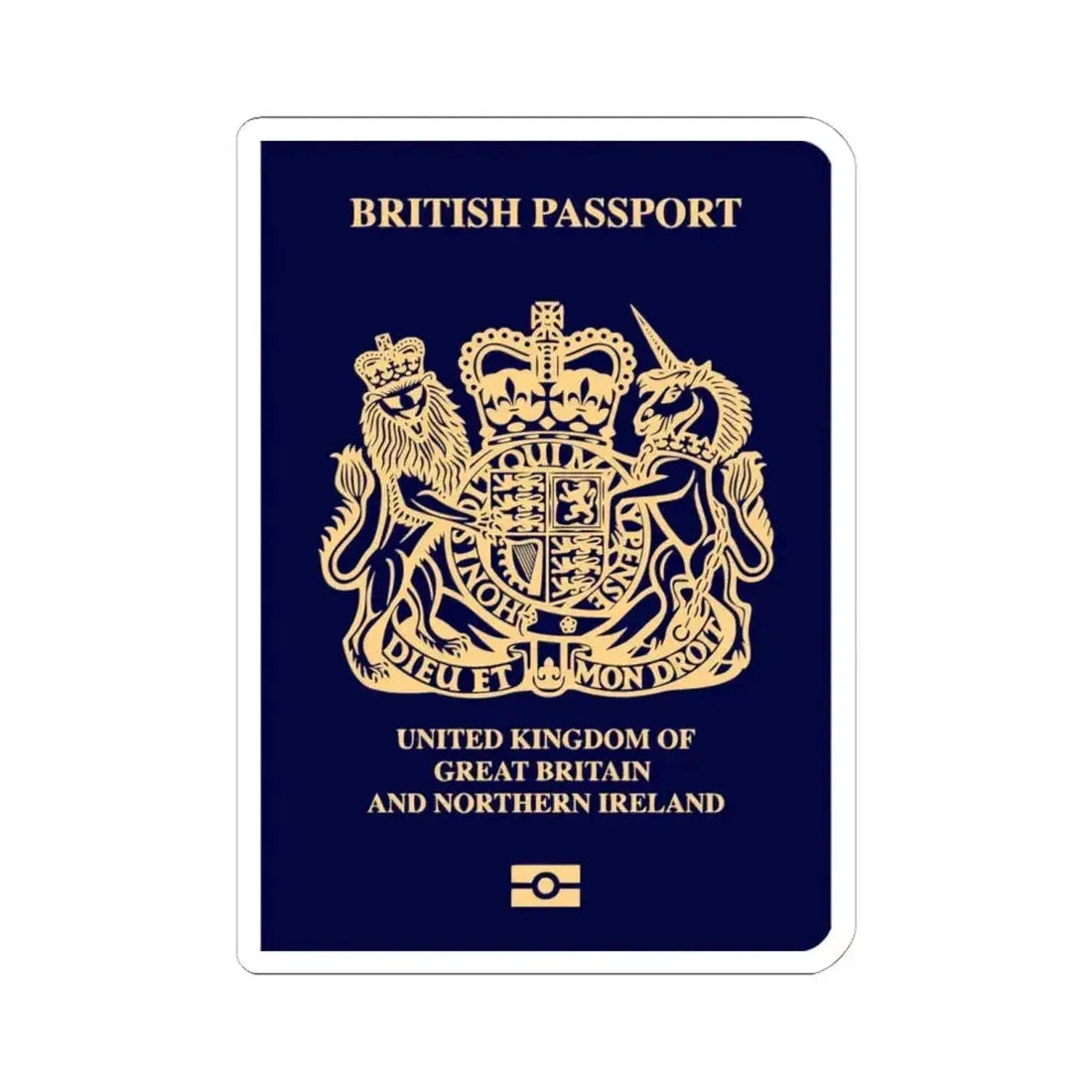 British Passport 2020 - STICKER Vinyl Kiss-Cut Decal 6 Inch White - The Sticker Space