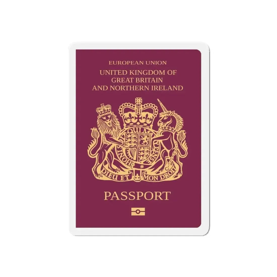 British Passport - Refrigerator Magnet - The Sticker Space
