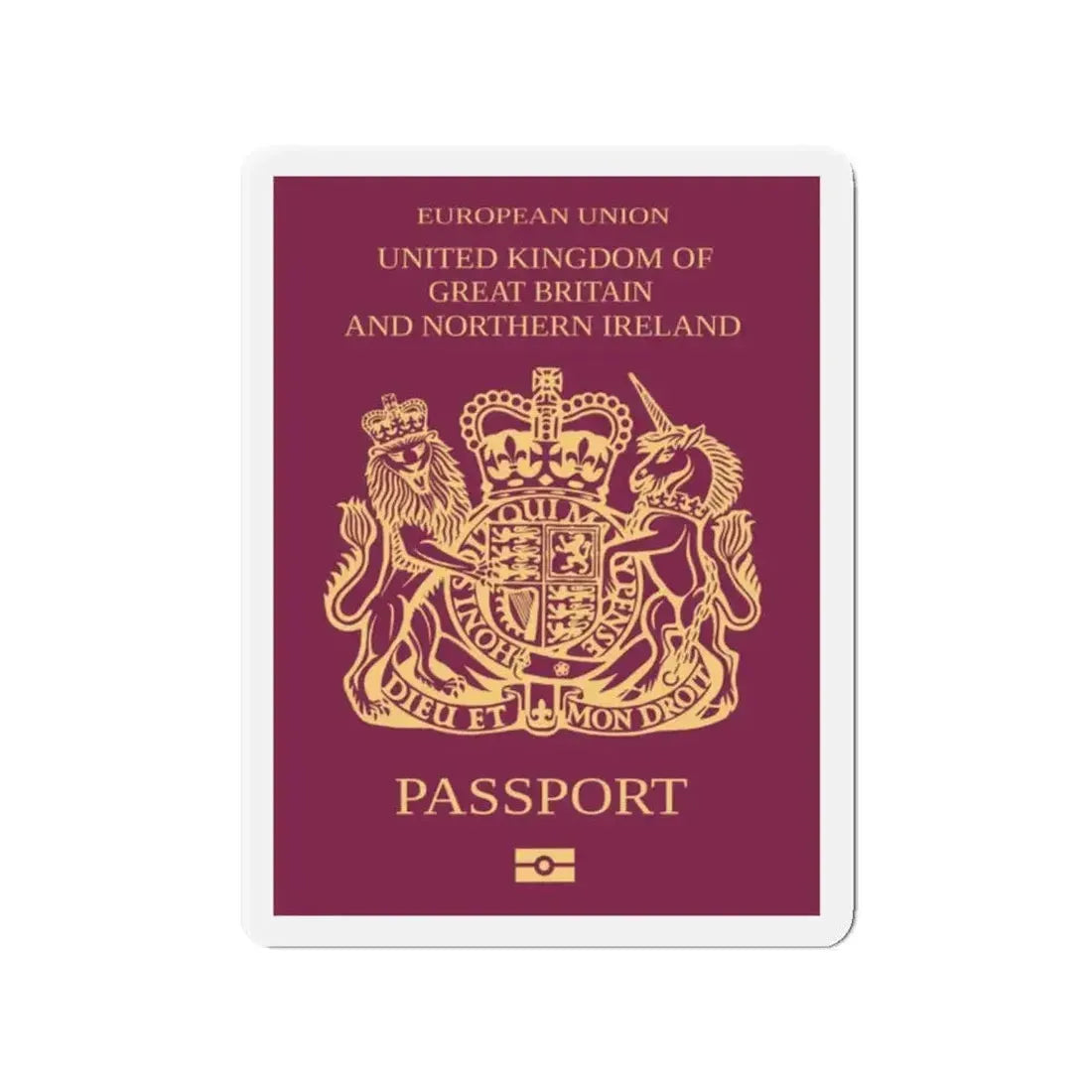 British Passport - Refrigerator Magnet - The Sticker Space