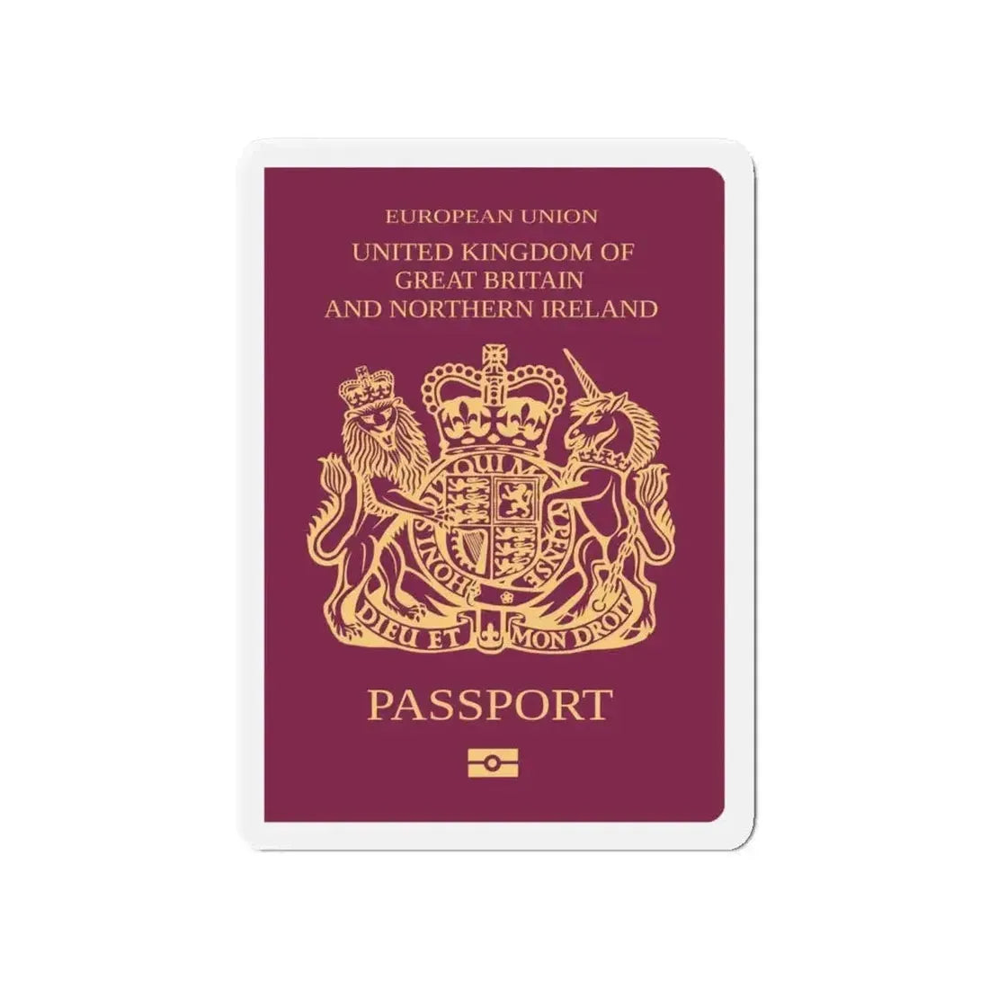 British Passport - Refrigerator Magnet - The Sticker Space