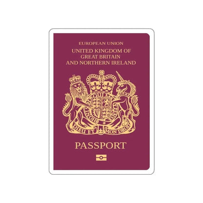 British Passport STICKER Vinyl Die-Cut Decal 3 Inch - The Sticker Space