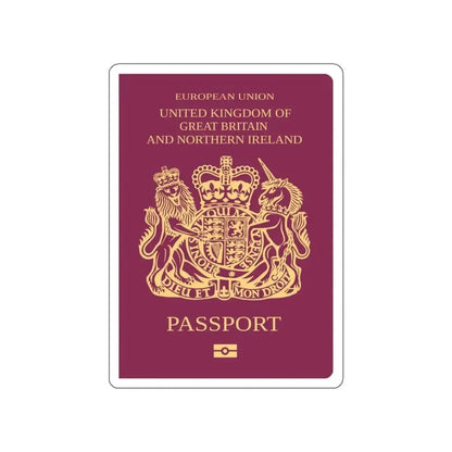 British Passport STICKER Vinyl Die-Cut Decal 4 Inch - The Sticker Space