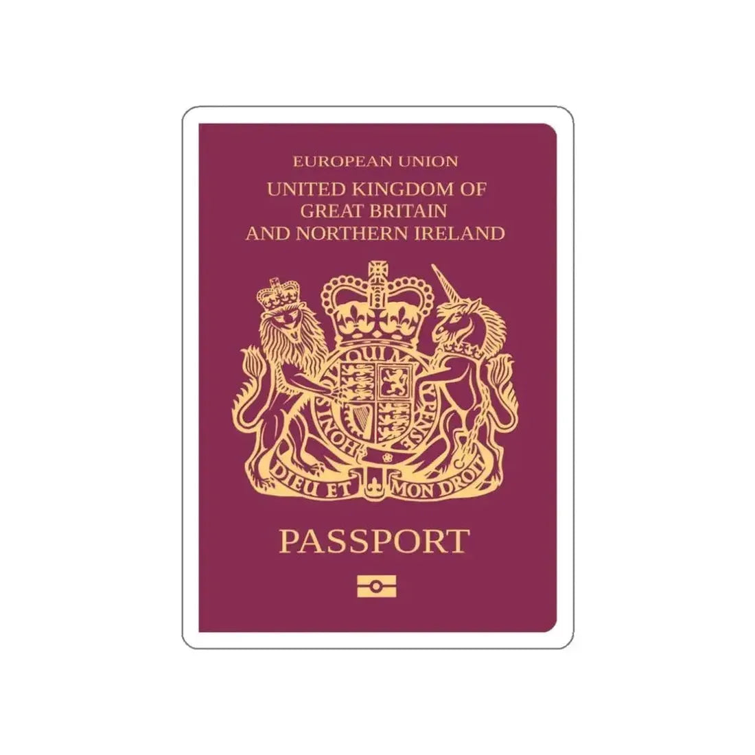 British Passport STICKER Vinyl Die-Cut Decal - The Sticker Space
