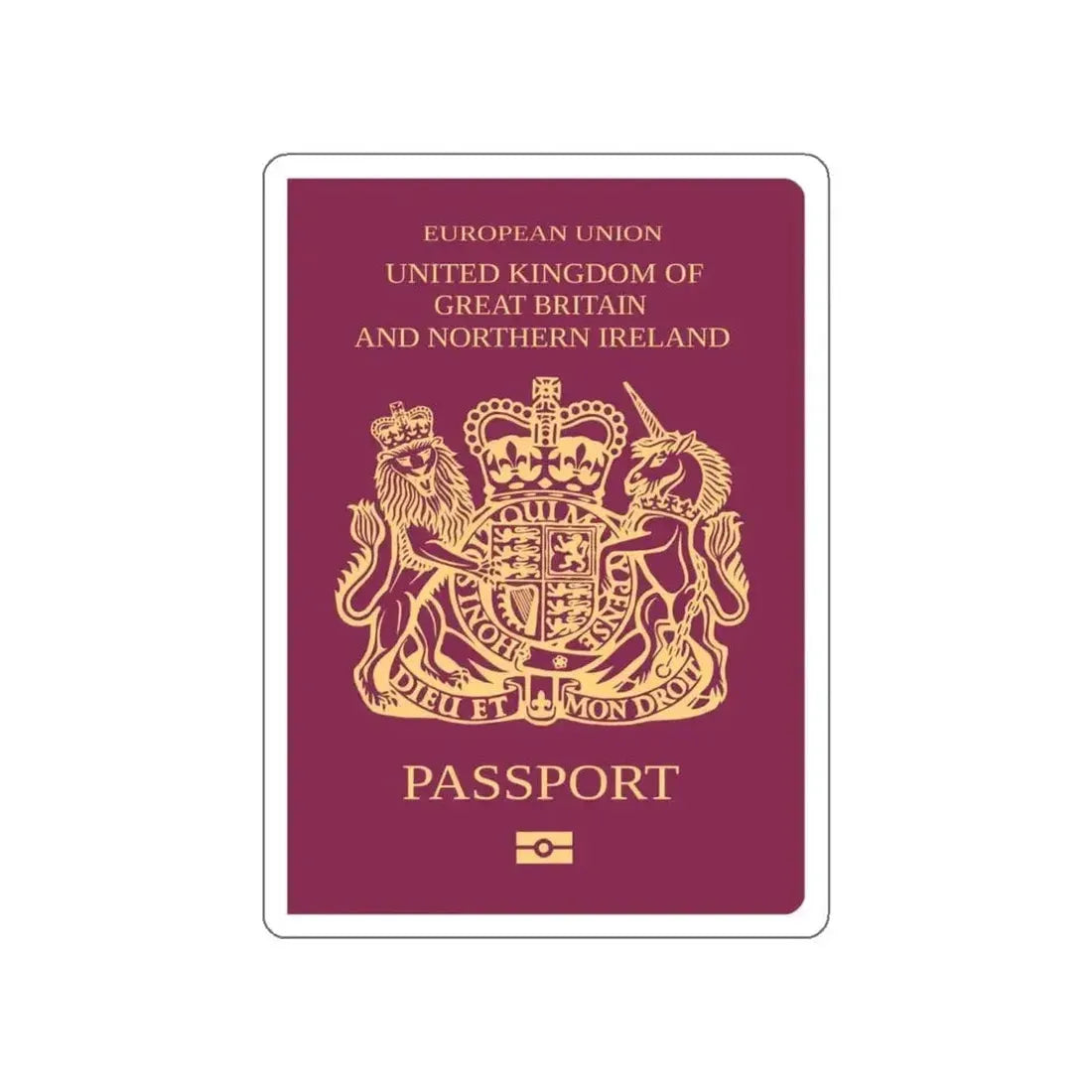 British Passport STICKER Vinyl Die-Cut Decal - The Sticker Space
