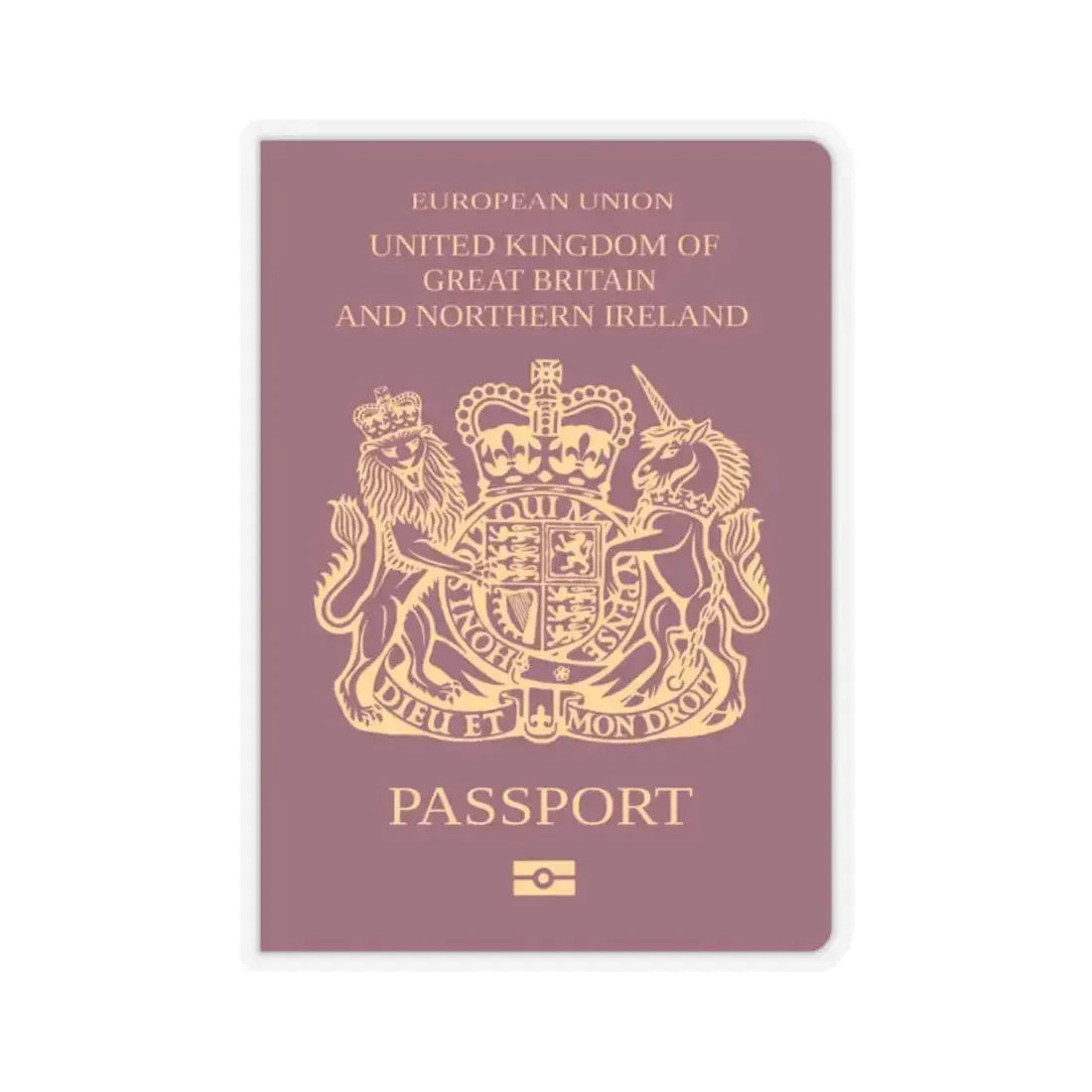 British Passport - STICKER Vinyl Kiss-Cut Decal 2 Inch Transparent - The Sticker Space