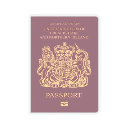 British Passport - STICKER Vinyl Kiss-Cut Decal 2 Inch Transparent - The Sticker Space
