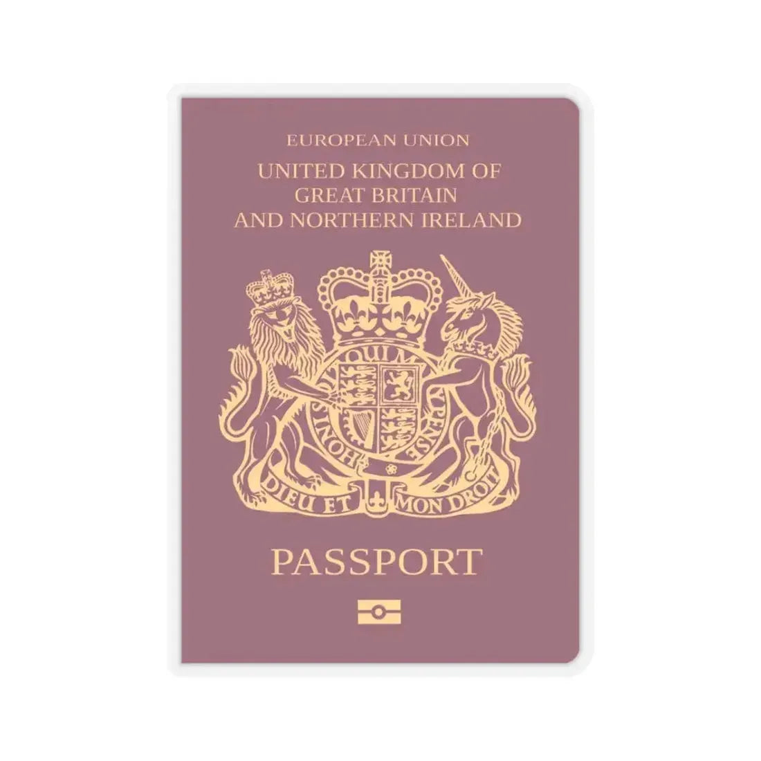British Passport - STICKER Vinyl Kiss-Cut Decal 3 Inch Transparent - The Sticker Space