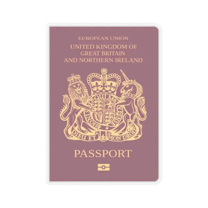 British Passport - STICKER Vinyl Kiss-Cut Decal 3 Inch Transparent - The Sticker Space