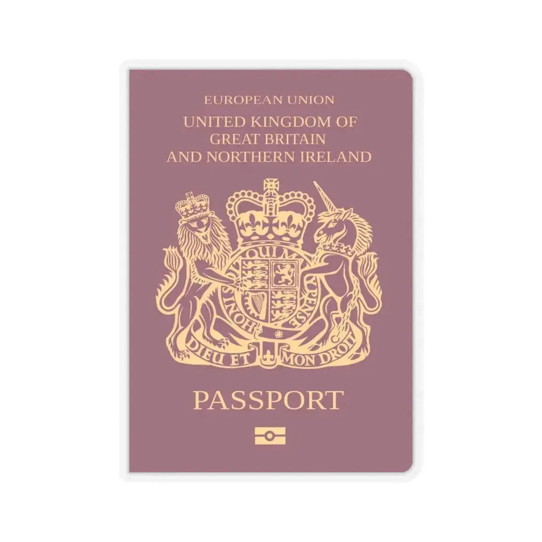 British Passport - STICKER Vinyl Kiss-Cut Decal 6 Inch Transparent - The Sticker Space