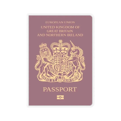 British Passport - STICKER Vinyl Kiss-Cut Decal 6 Inch Transparent - The Sticker Space