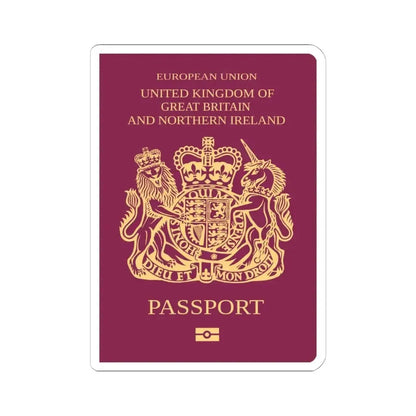British Passport - STICKER Vinyl Kiss-Cut Decal 6 Inch White - The Sticker Space