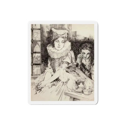 British Scene Depicting the Beheading of Anne Boleyn (Magazine Illustration) Refrigerator Magnet 6 Inch Die-Cut - The Sticker Space