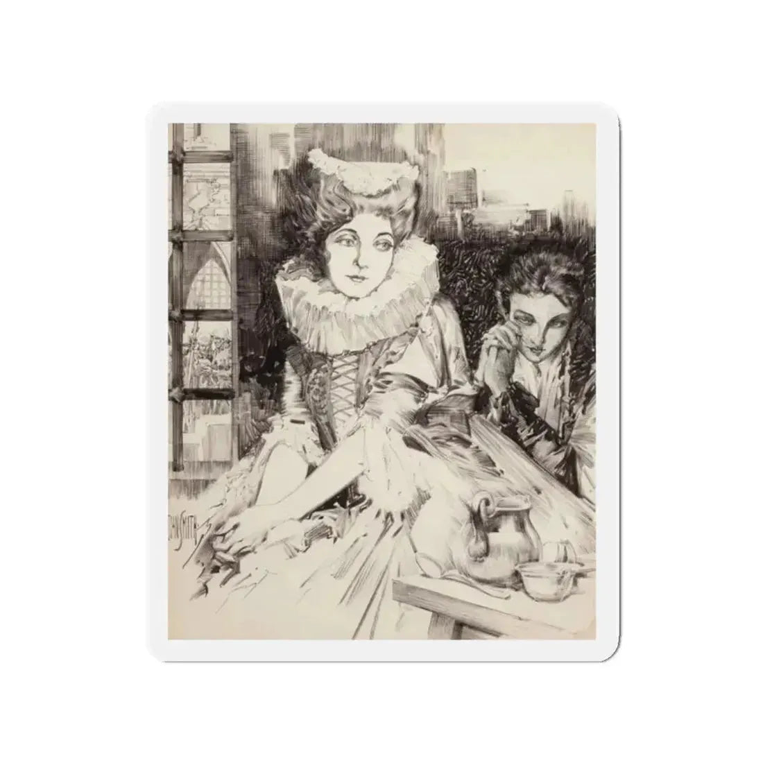 British Scene Depicting the Beheading of Anne Boleyn (Magazine Illustration) Refrigerator Magnet - The Sticker Space