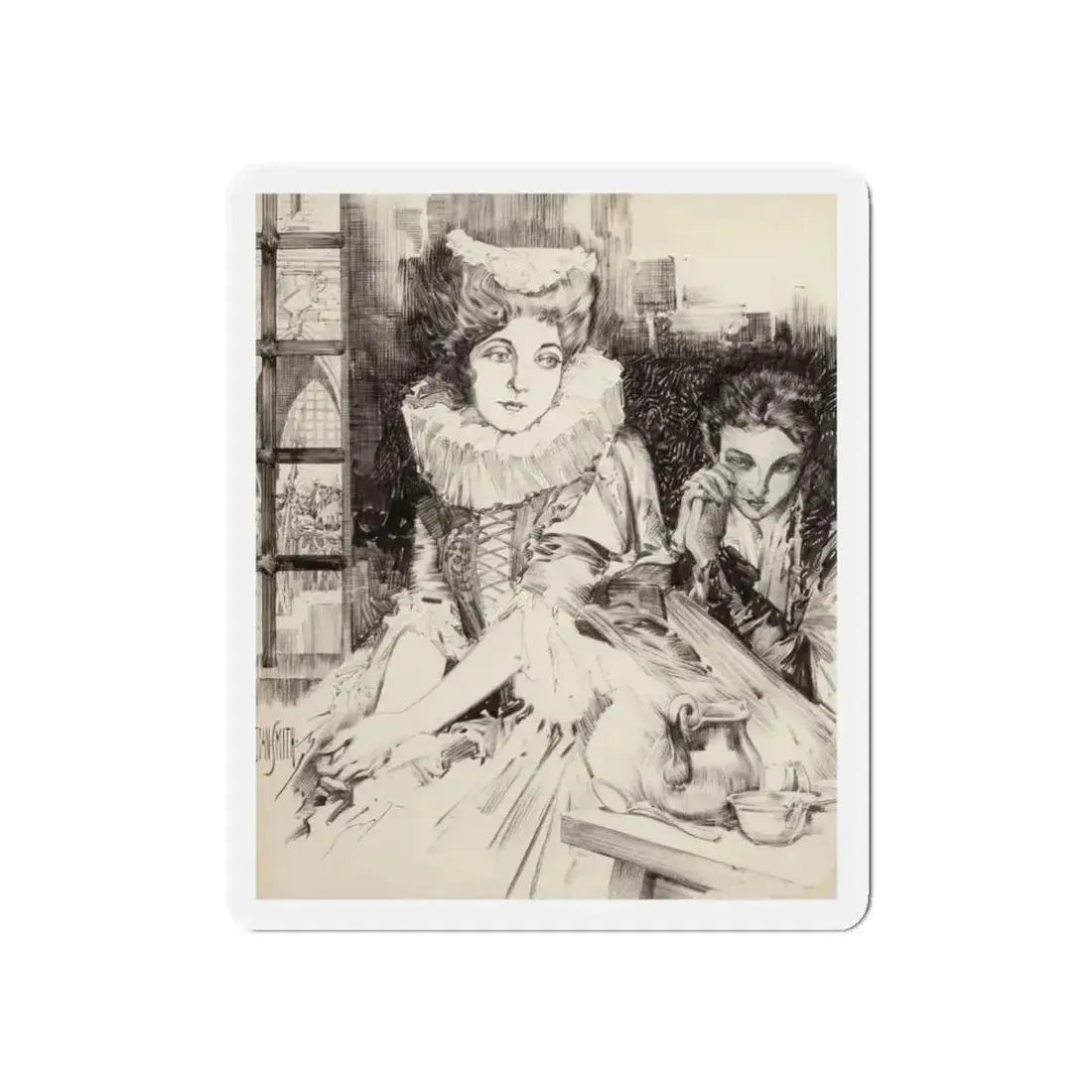 British Scene Depicting the Beheading of Anne Boleyn (Magazine Illustration) Refrigerator Magnet - The Sticker Space