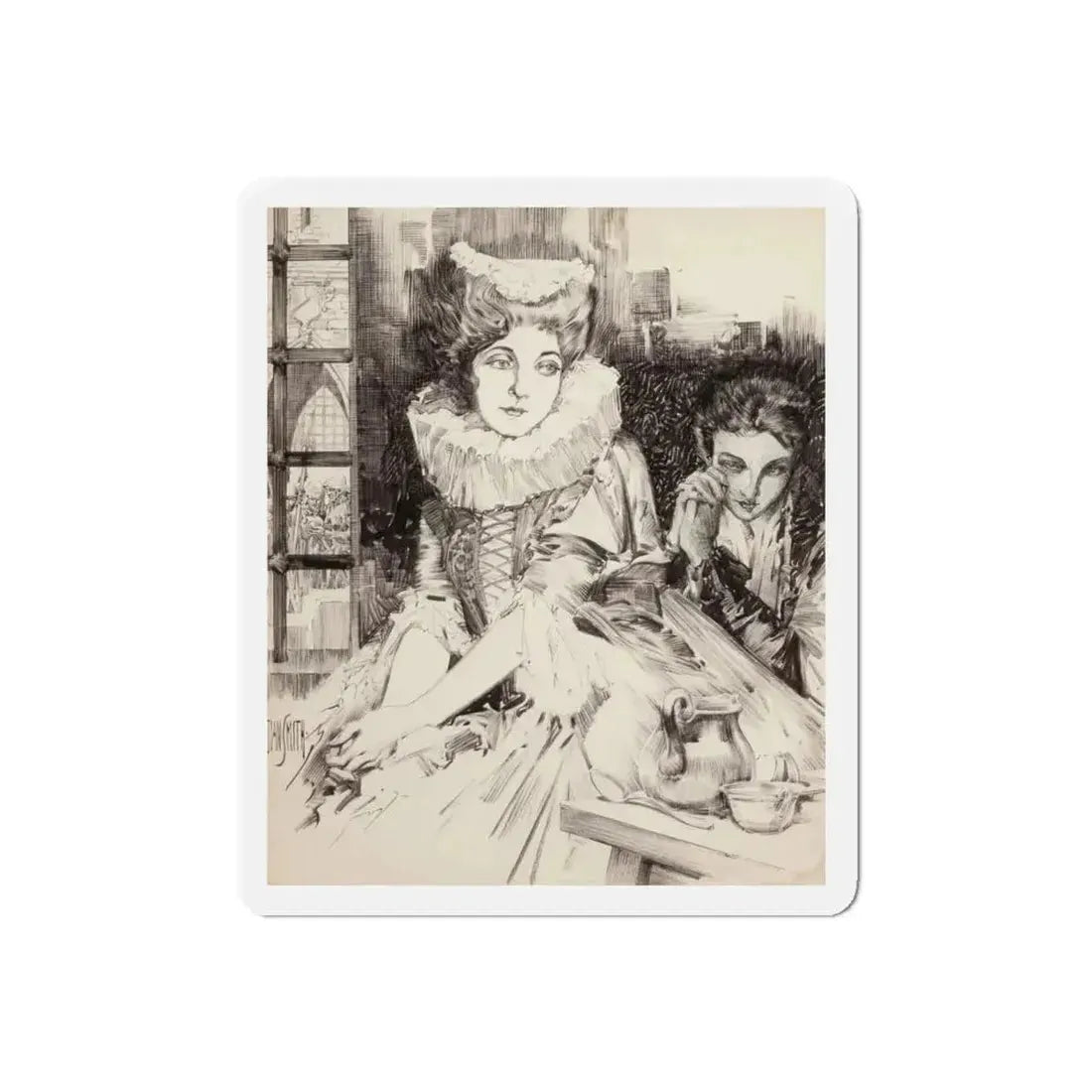 British Scene Depicting the Beheading of Anne Boleyn (Magazine Illustration) Refrigerator Magnet - The Sticker Space