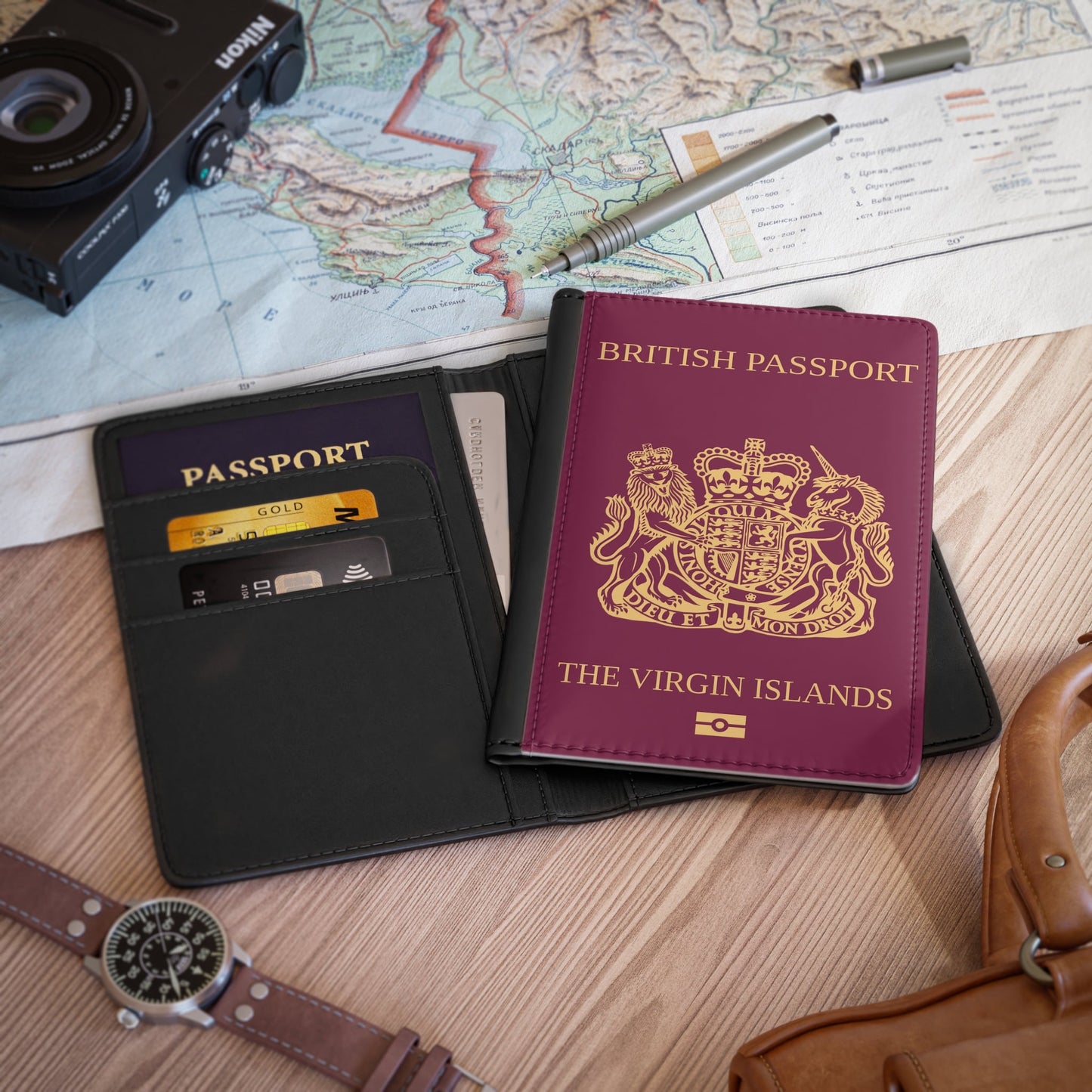 British Virgin Islands Passport - Passport Holder-3.9" x 5.8"-The Sticker Space