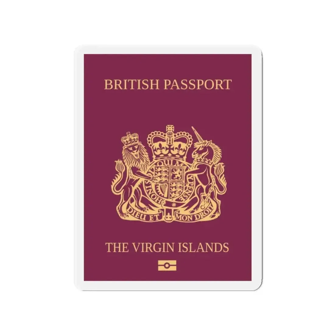 British Virgin Islands Passport - Refrigerator Magnet - The Sticker Space