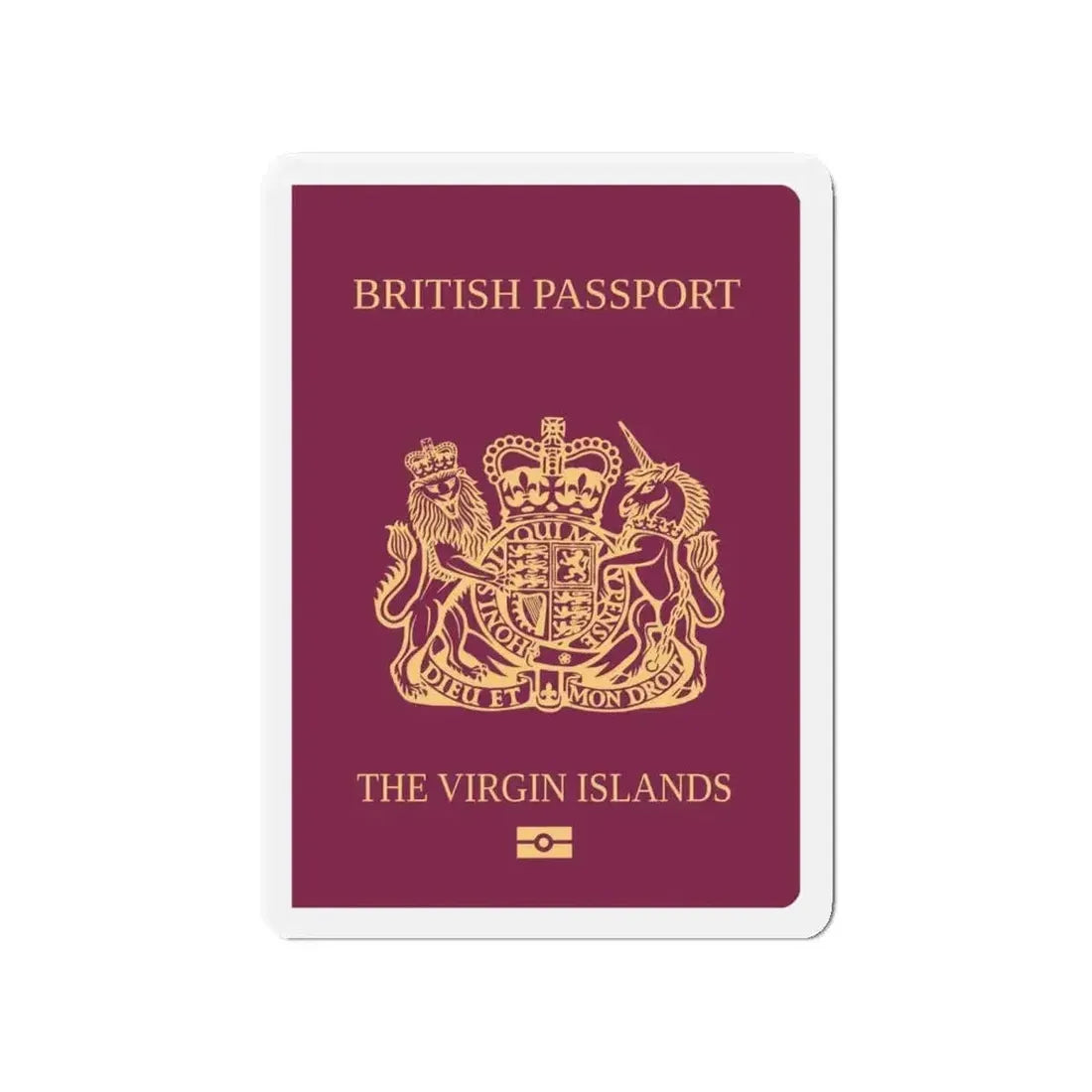 British Virgin Islands Passport - Refrigerator Magnet - The Sticker Space