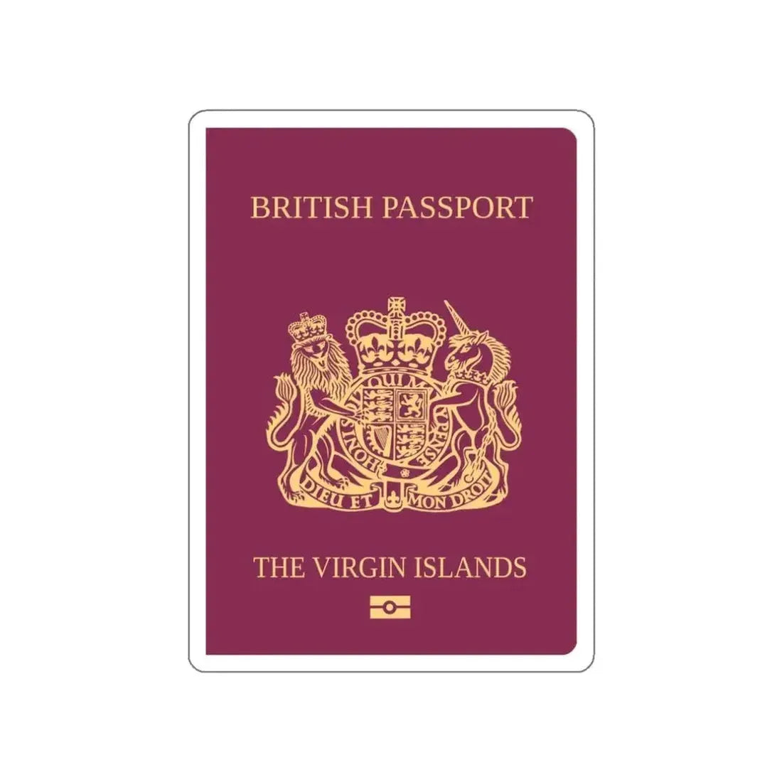 British Virgin Islands Passport STICKER Vinyl Die-Cut Decal - The Sticker Space