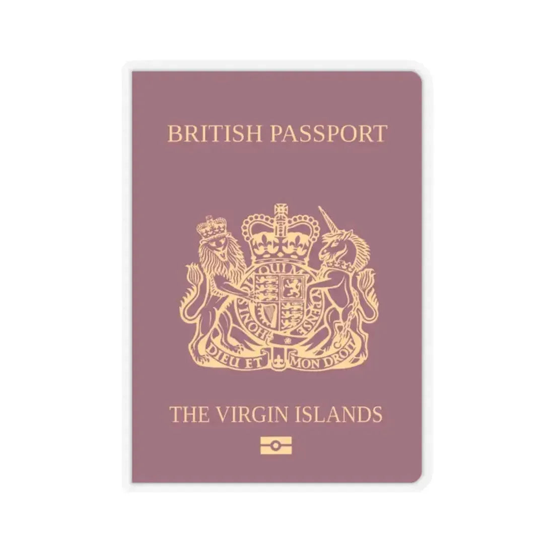 British Virgin Islands Passport - STICKER Vinyl Kiss-Cut Decal 2 Inch Transparent - The Sticker Space