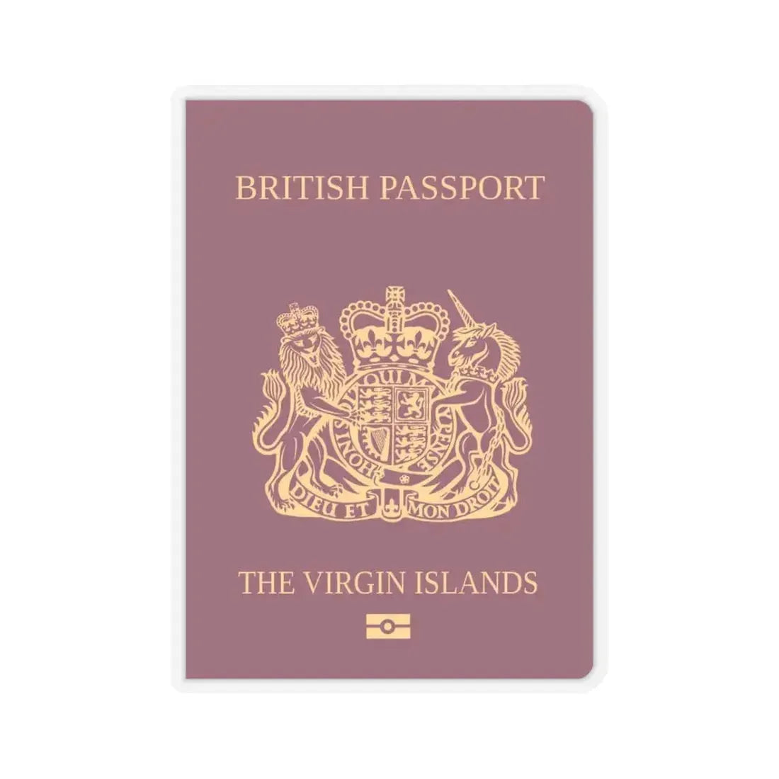 British Virgin Islands Passport - STICKER Vinyl Kiss-Cut Decal 3 Inch Transparent - The Sticker Space