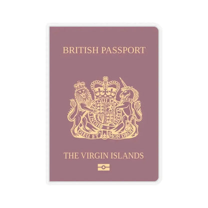 British Virgin Islands Passport - STICKER Vinyl Kiss-Cut Decal 3 Inch Transparent - The Sticker Space