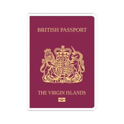 British Virgin Islands Passport - STICKER Vinyl Kiss-Cut Decal 3 Inch White - The Sticker Space