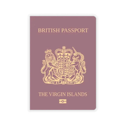 British Virgin Islands Passport - STICKER Vinyl Kiss-Cut Decal 4 Inch Transparent - The Sticker Space
