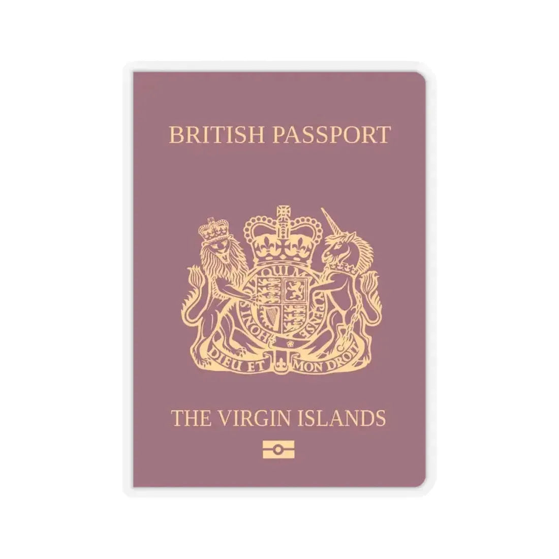 British Virgin Islands Passport - STICKER Vinyl Kiss-Cut Decal 6 Inch Transparent - The Sticker Space