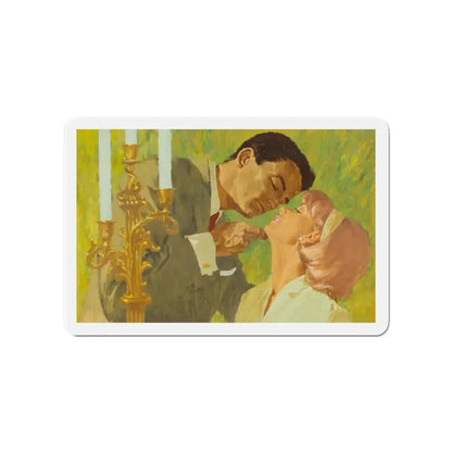 British Women's Magazine Illustration (c. 1963) (Magazine Illustration) Refrigerator Magnet 4 Inch Die-Cut - The Sticker Space