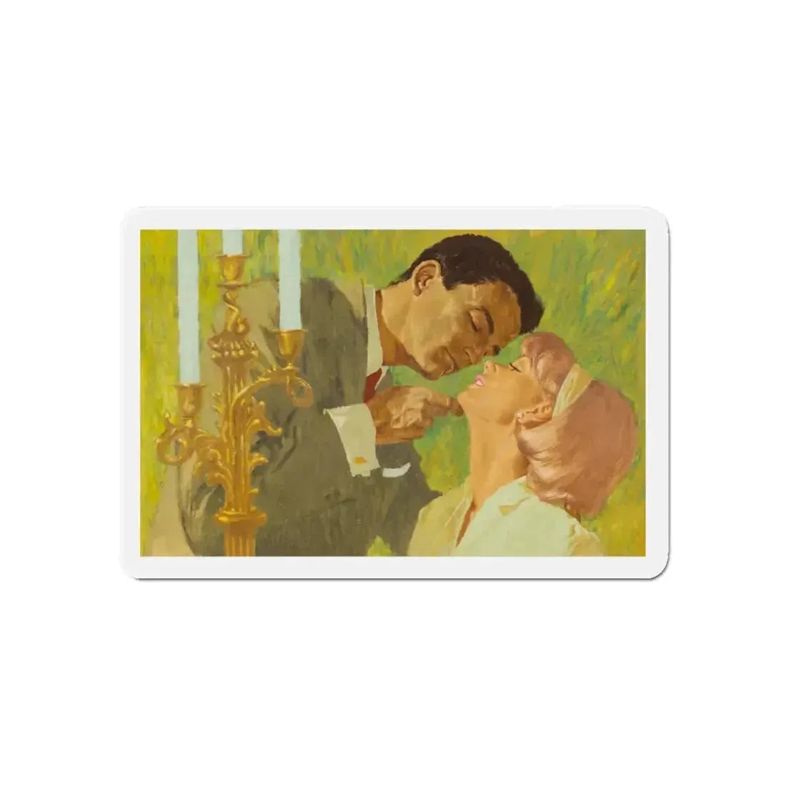 British Women's Magazine Illustration (c. 1963) (Magazine Illustration) Refrigerator Magnet 6 Inch Die-Cut - The Sticker Space