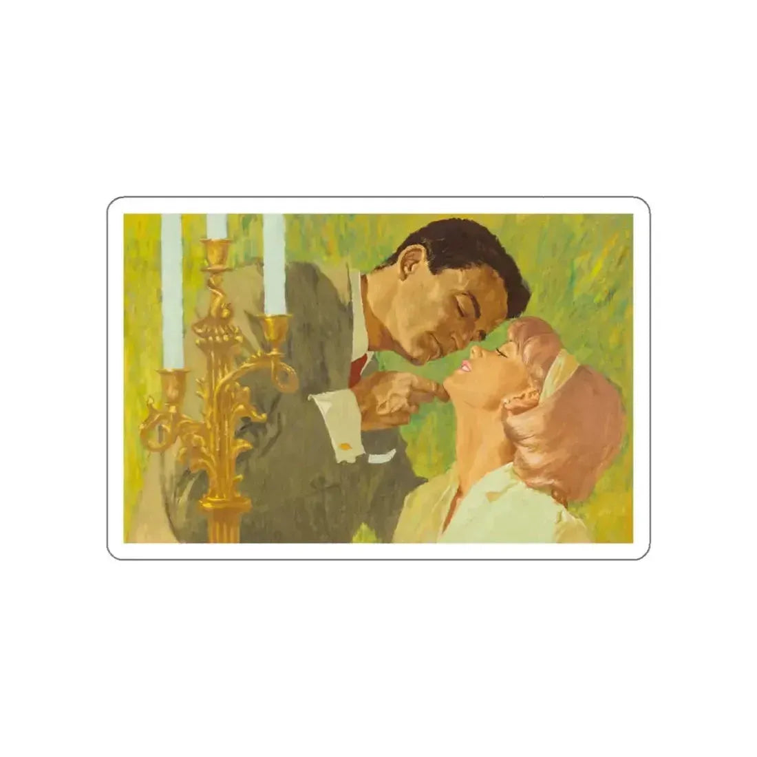 British Women's Magazine Illustration (c. 1963) (Magazine Illustration) STICKER Vinyl Die-Cut Decal White Die-Cut 6 Inch - The Sticker Space