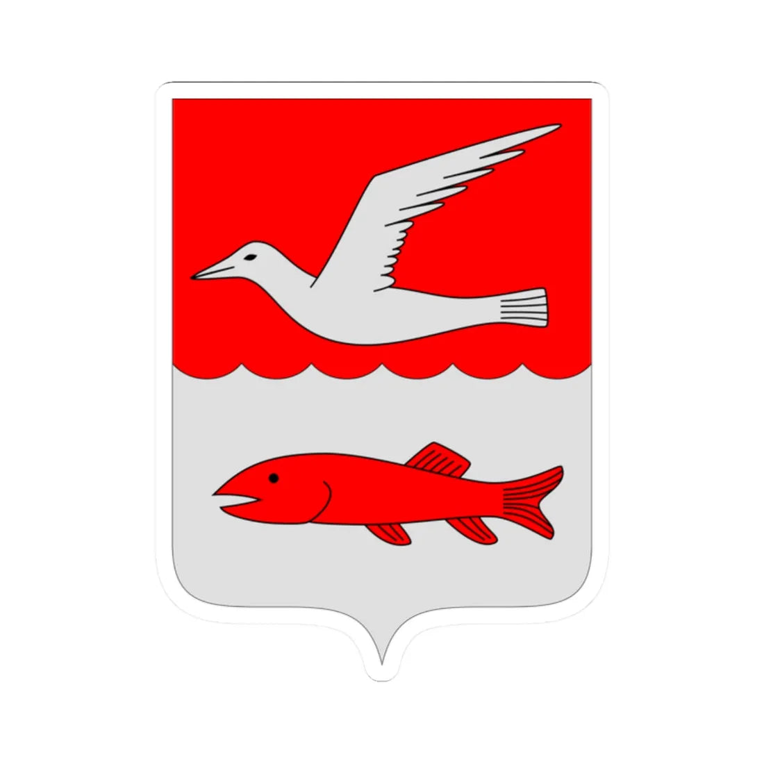 Brändö.vaakuna (Finland) (Coat of Arms) STICKER Vinyl Kiss-Cut Decal 2 Inch White - The Sticker Space