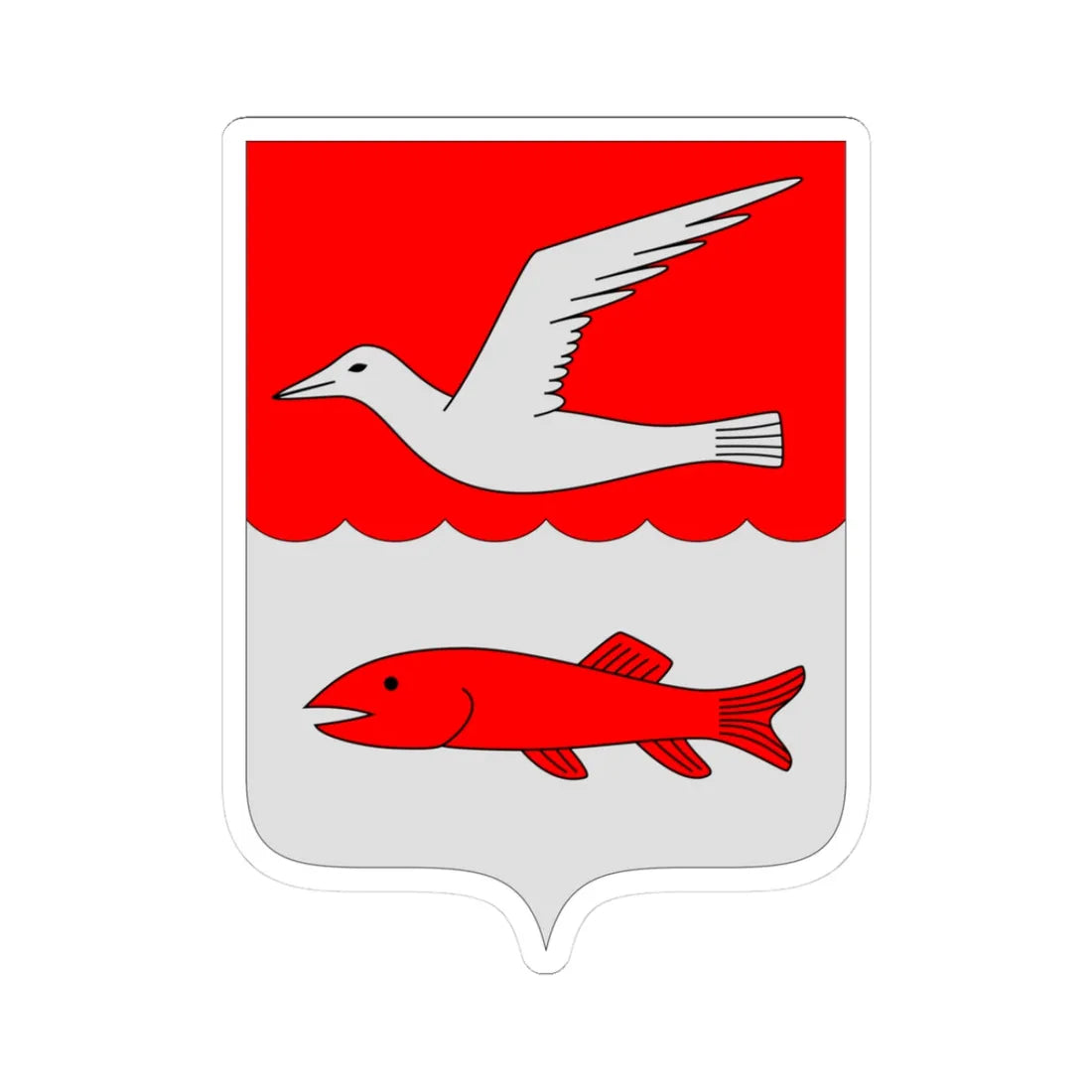 Brändö.vaakuna (Finland) (Coat of Arms) STICKER Vinyl Kiss-Cut Decal 3 Inch White - The Sticker Space