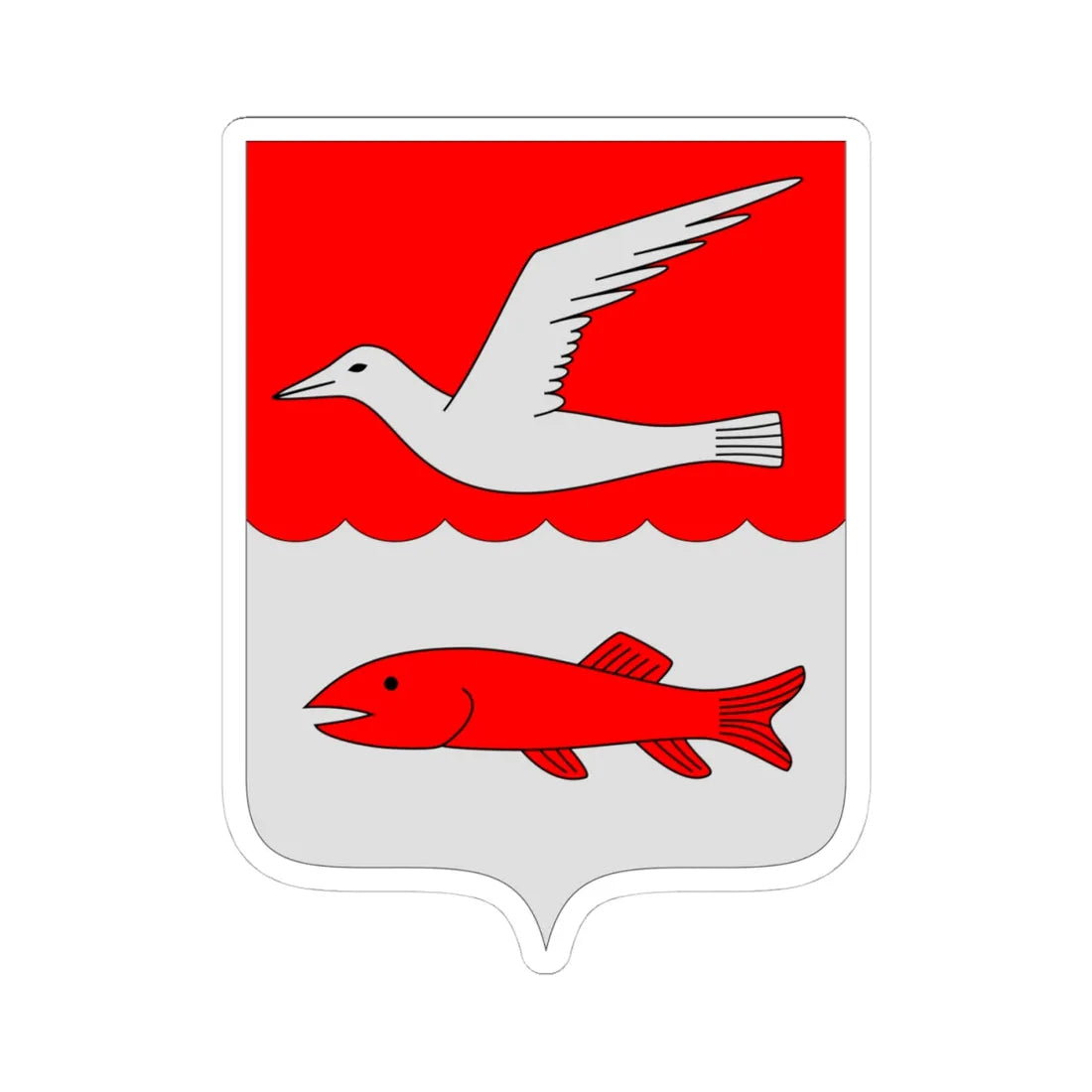 Brändö.vaakuna (Finland) (Coat of Arms) STICKER Vinyl Kiss-Cut Decal 4 Inch White - The Sticker Space