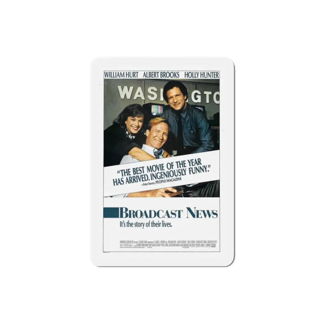 Broadcast News 1987 Movie Poster Refrigerator Magnet 2 Inch - The Sticker Space