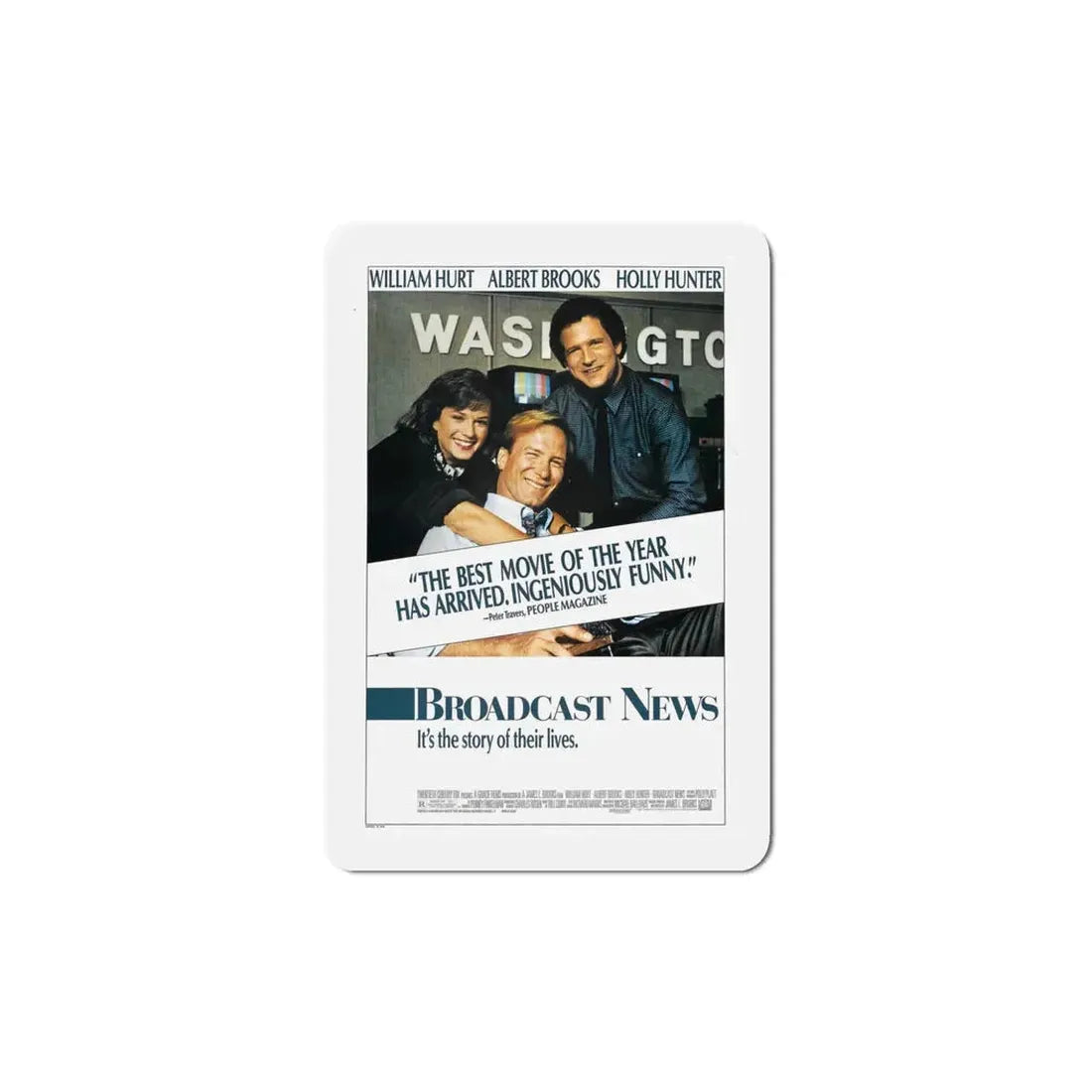 Broadcast News 1987 Movie Poster Refrigerator Magnet 5 Inch - The Sticker Space