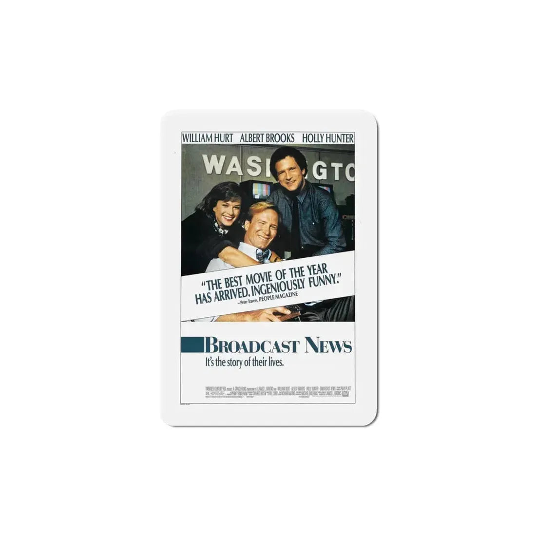 Broadcast News 1987 Movie Poster Refrigerator Magnet 6 Inch - The Sticker Space