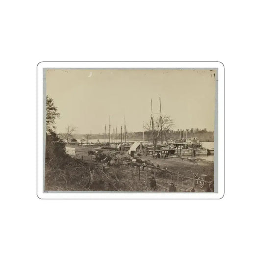 Broadway Landing, Appomattox River, Va., Butler's Signal Tower At Point Of Rocks, In Distance (U.S. Civil War) STICKER Vinyl Die-Cut Decal White Die-Cut 2 Inch - The Sticker Space