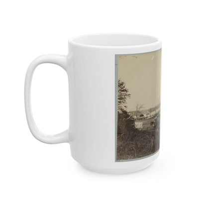 Broadway Landing, Appomattox River, Va., Butler's Signal Tower At Point Of Rocks, In Distance (U.S. Civil War) White Coffee Mug